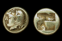 Ionia, Phokaia, Electrum Hekte, Actor Wearing Mask, RARE! SOLD!